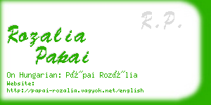 rozalia papai business card